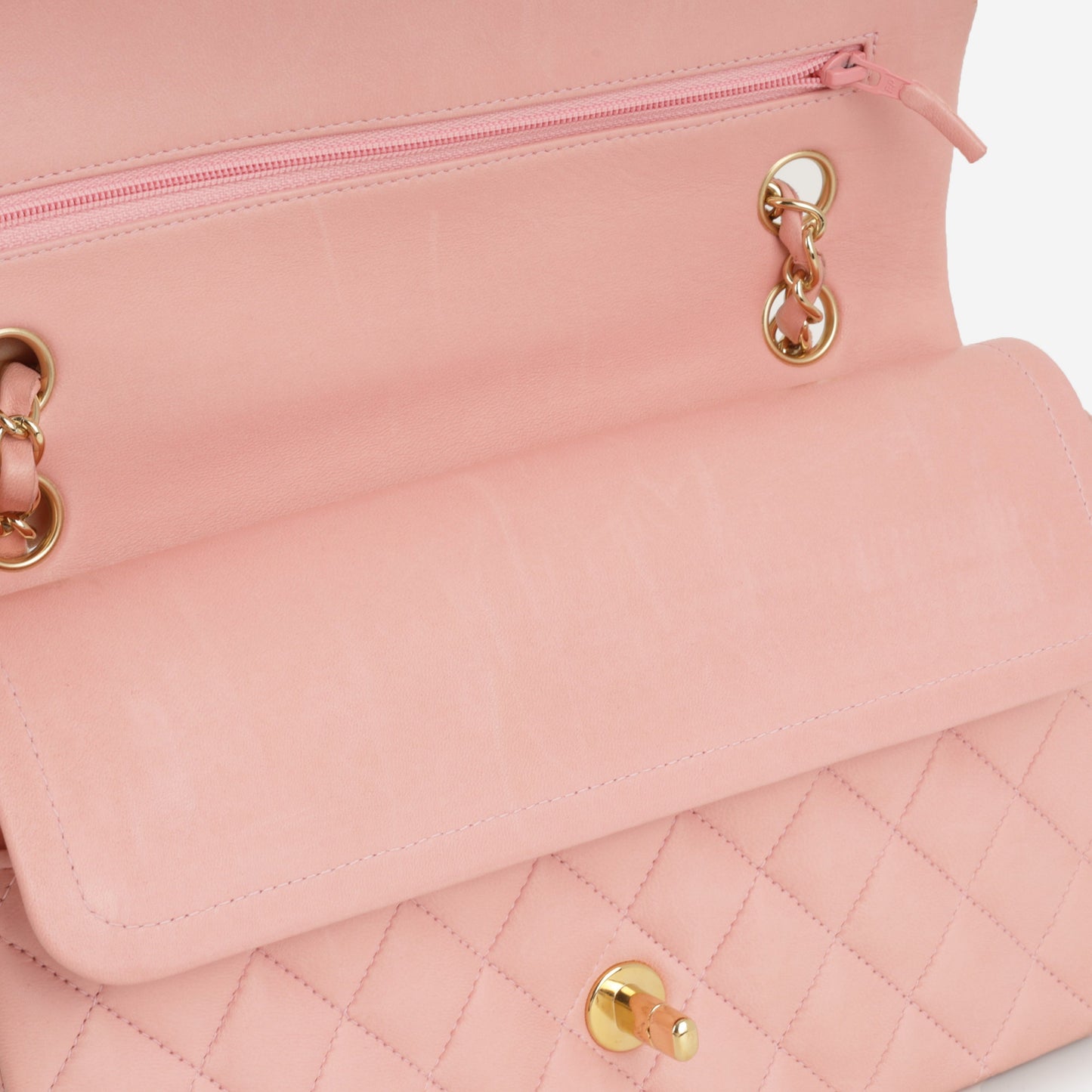 Chanel Vintage Medium Classic Flap - Pink Lambskin | Gold Hardware