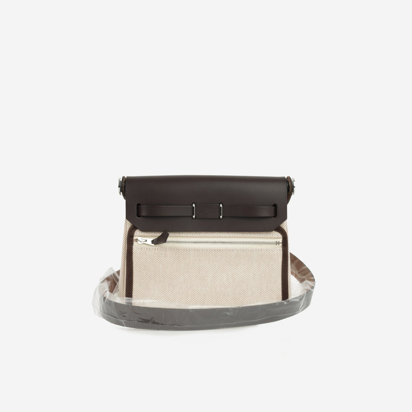 Hermès Herbag 20 - Ecru Toile / Ebene Hunter | Palladium Hardware