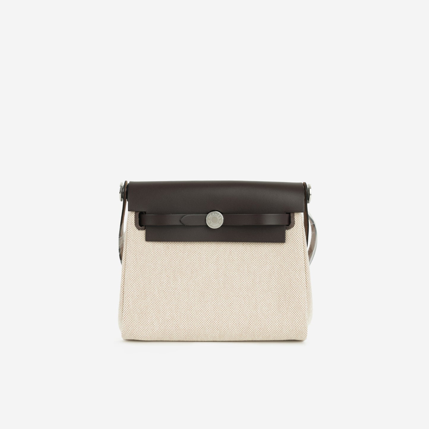 Hermès Herbag 20 - Ecru Toile / Ebene Hunter | Palladium Hardware