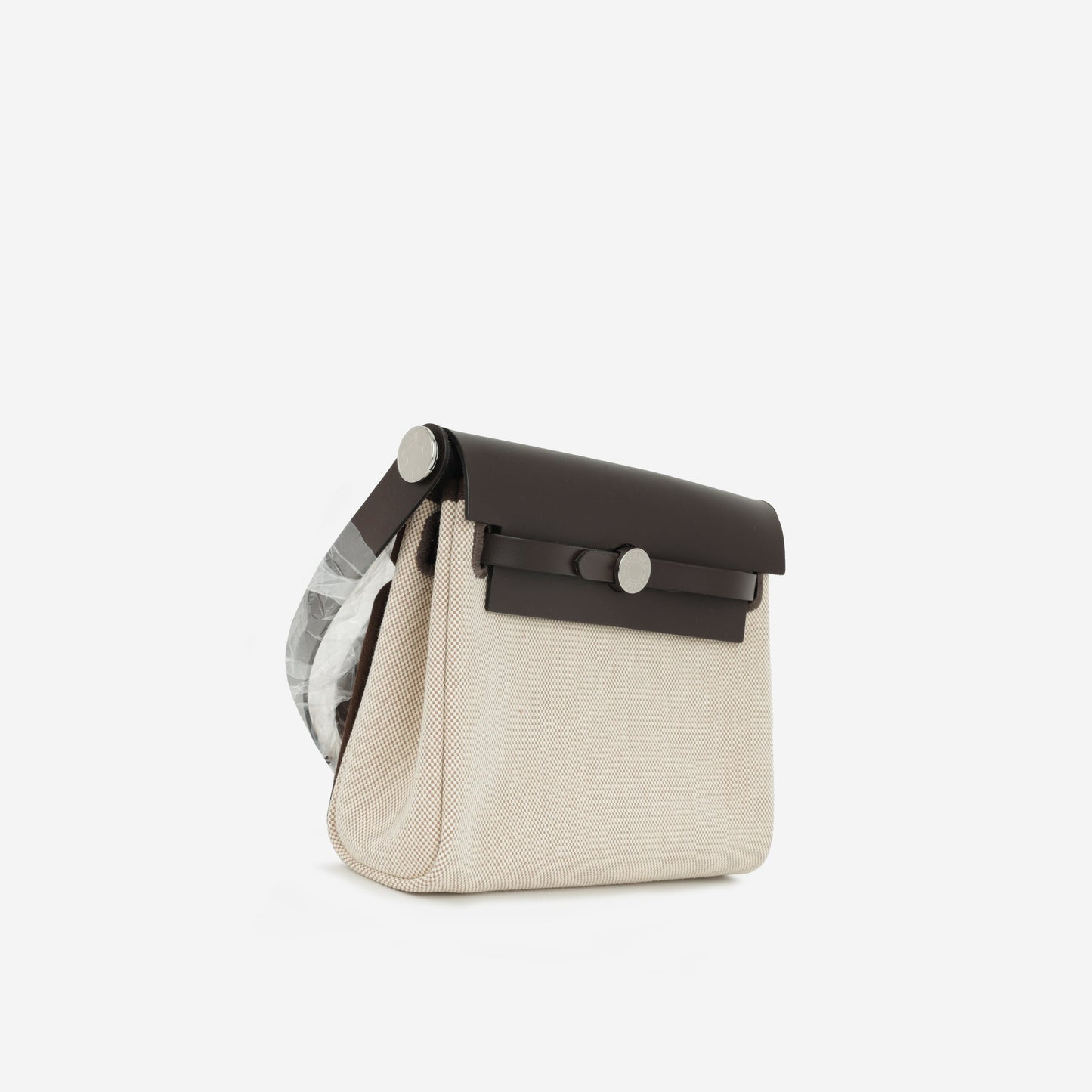 Hermès Herbag 20 - Ecru Toile / Ebene Hunter | Palladium Hardware