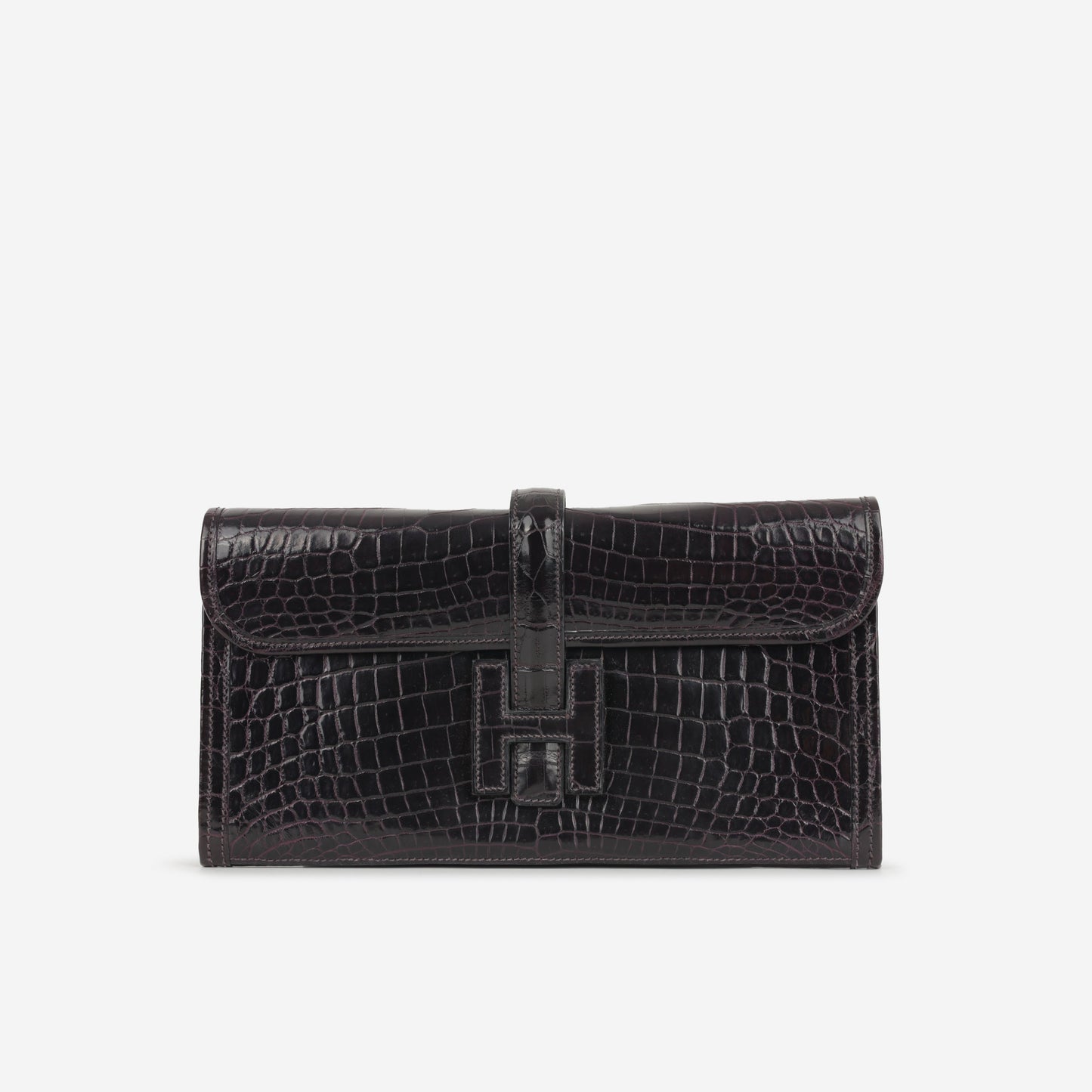 Hermès Jige Clutch 29 - Iris Matte Crocodile Niloticus