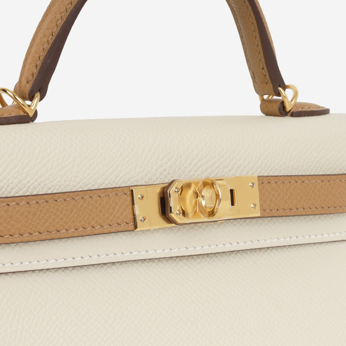 Hermès HSS Mini Kelly - Craie / Biscuit Epsom | Gold Hardware