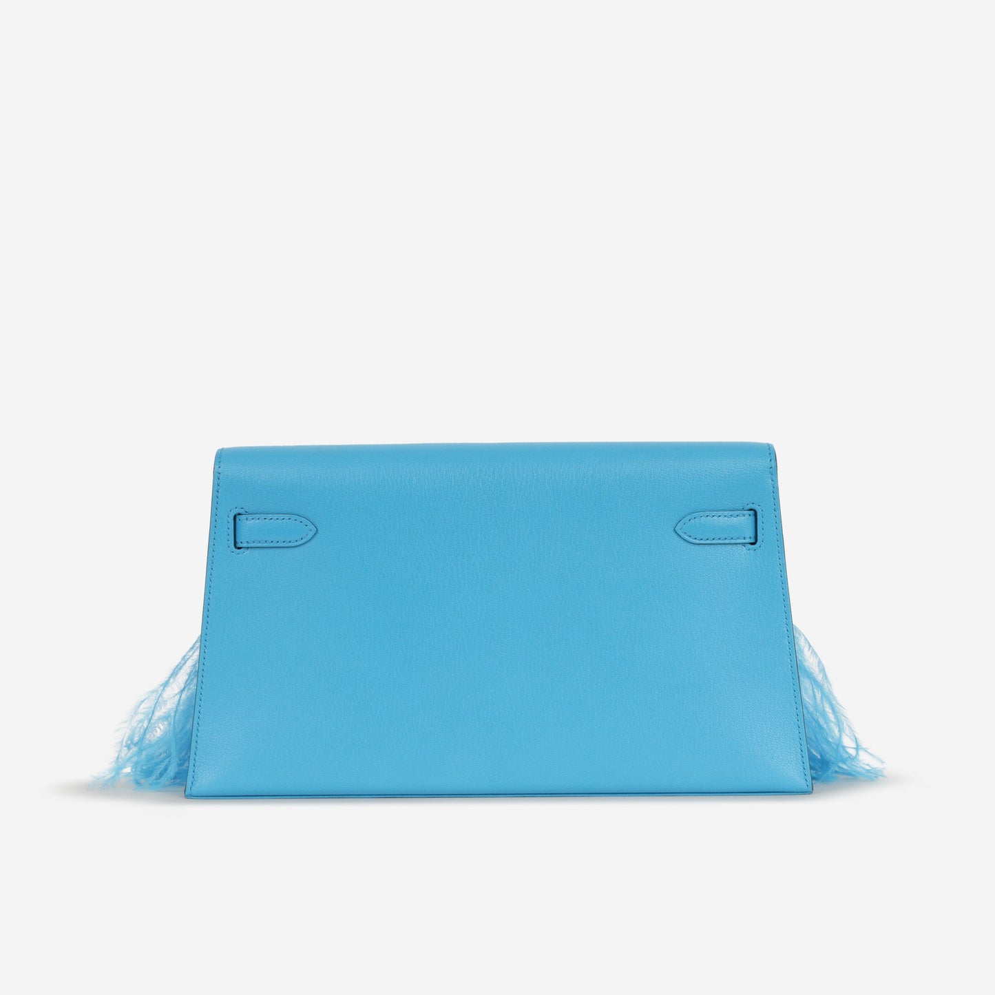 Hermès Kelly Elan Foile - Bleu Frida Chevre Chamkila / Plumes D'Autruche | Palladium Hardware