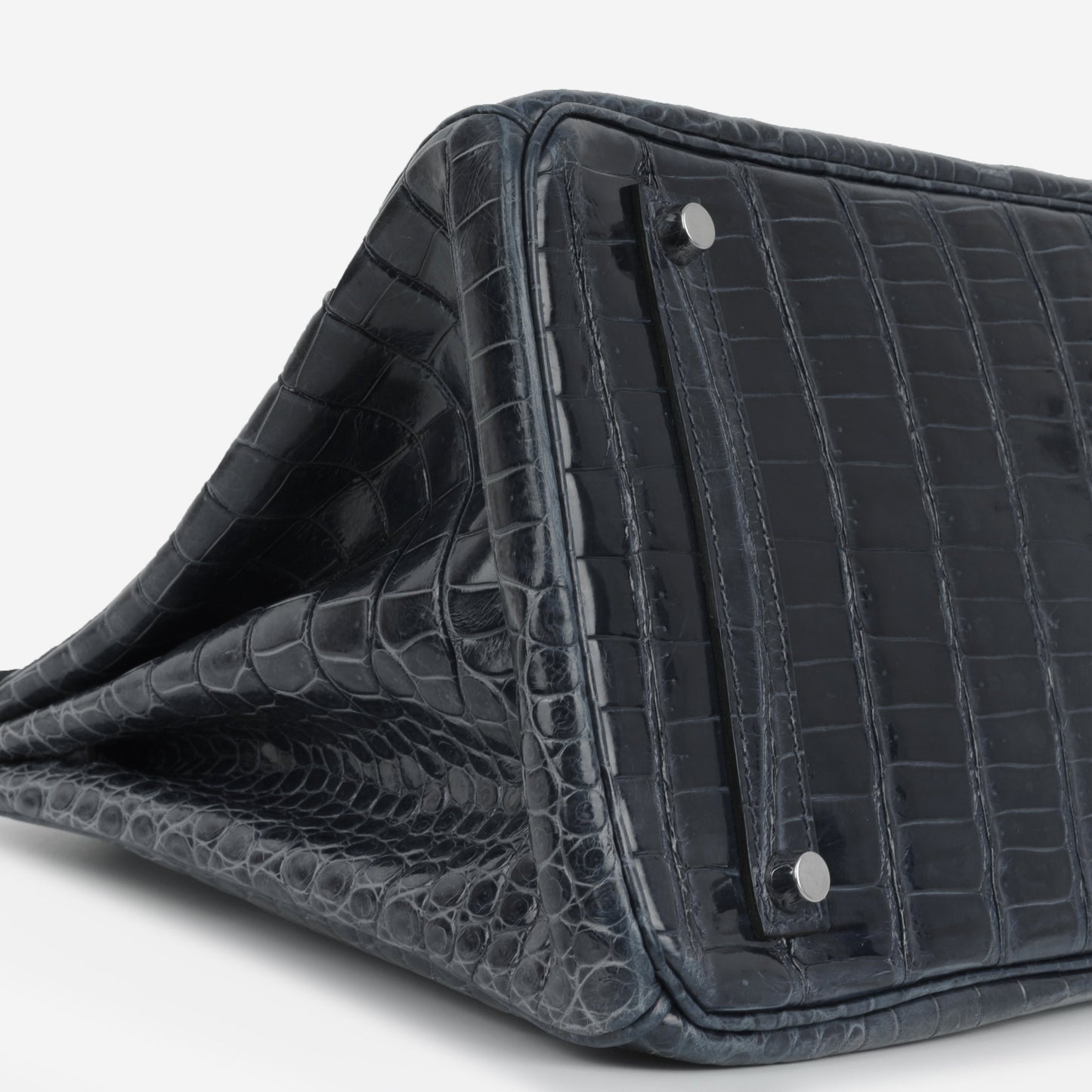 Hermès Birkin 35 - Bleu De Malte Crocodile Porosus Lisse | Palladium Hardware