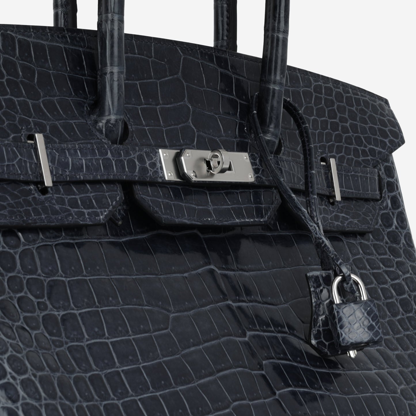 Hermès Birkin 35 - Bleu De Malte Crocodile Porosus Lisse | Palladium Hardware