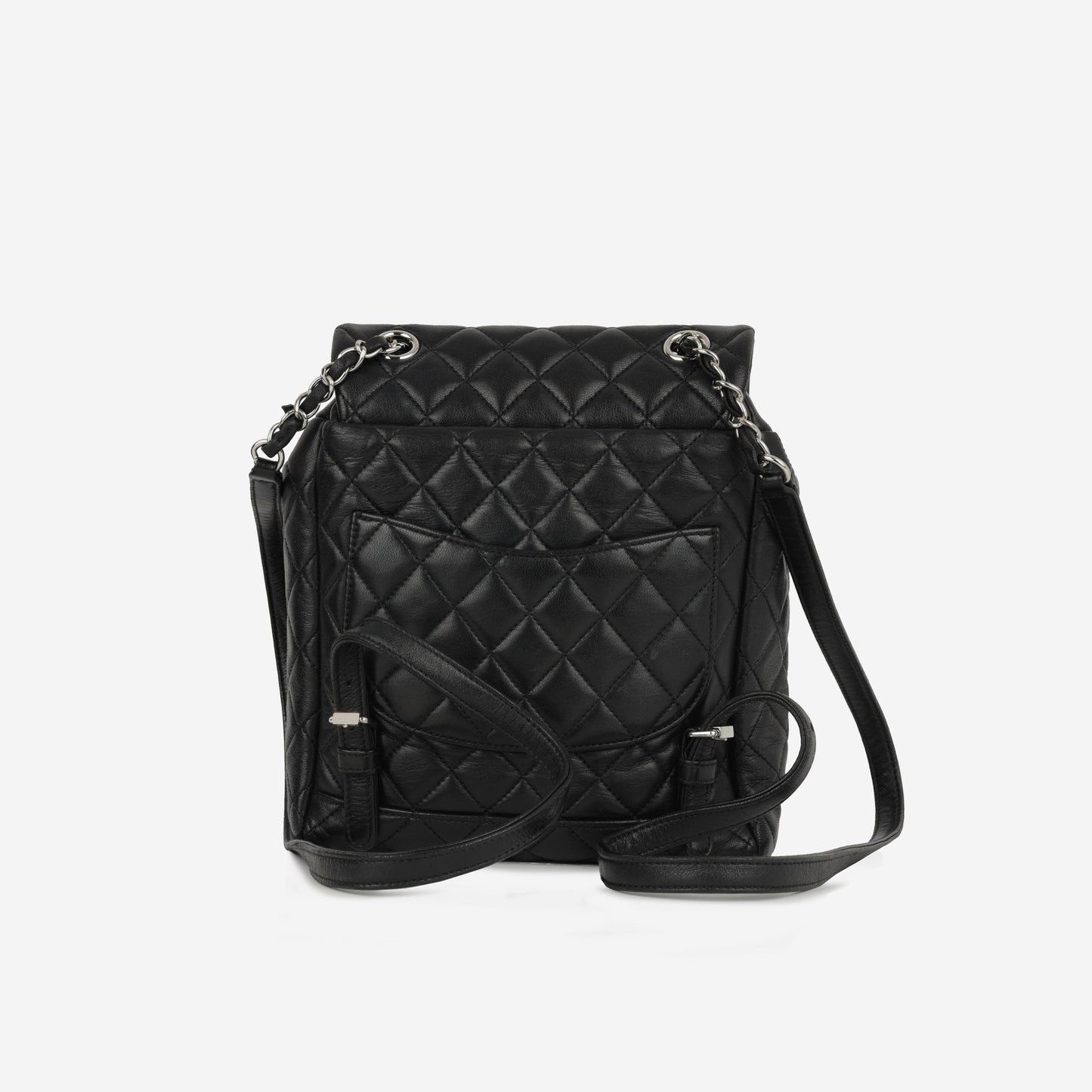 Chanel Small Urban Spirit Backpack - Black Lambskin | Silver Hardware