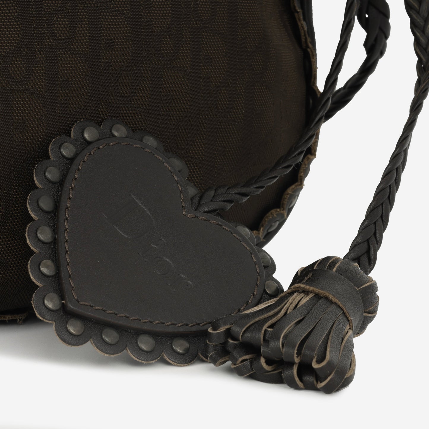 Dior Vintage Ethnic Heart Bag - Brown Oblique | Silver Hardware