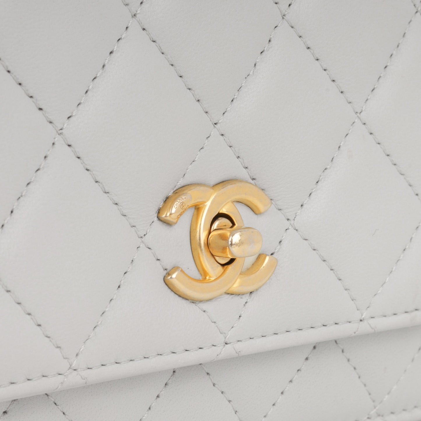 Chanel Pearl Crush Wallet On Chain - Grey Lambskin | Gold Hardware