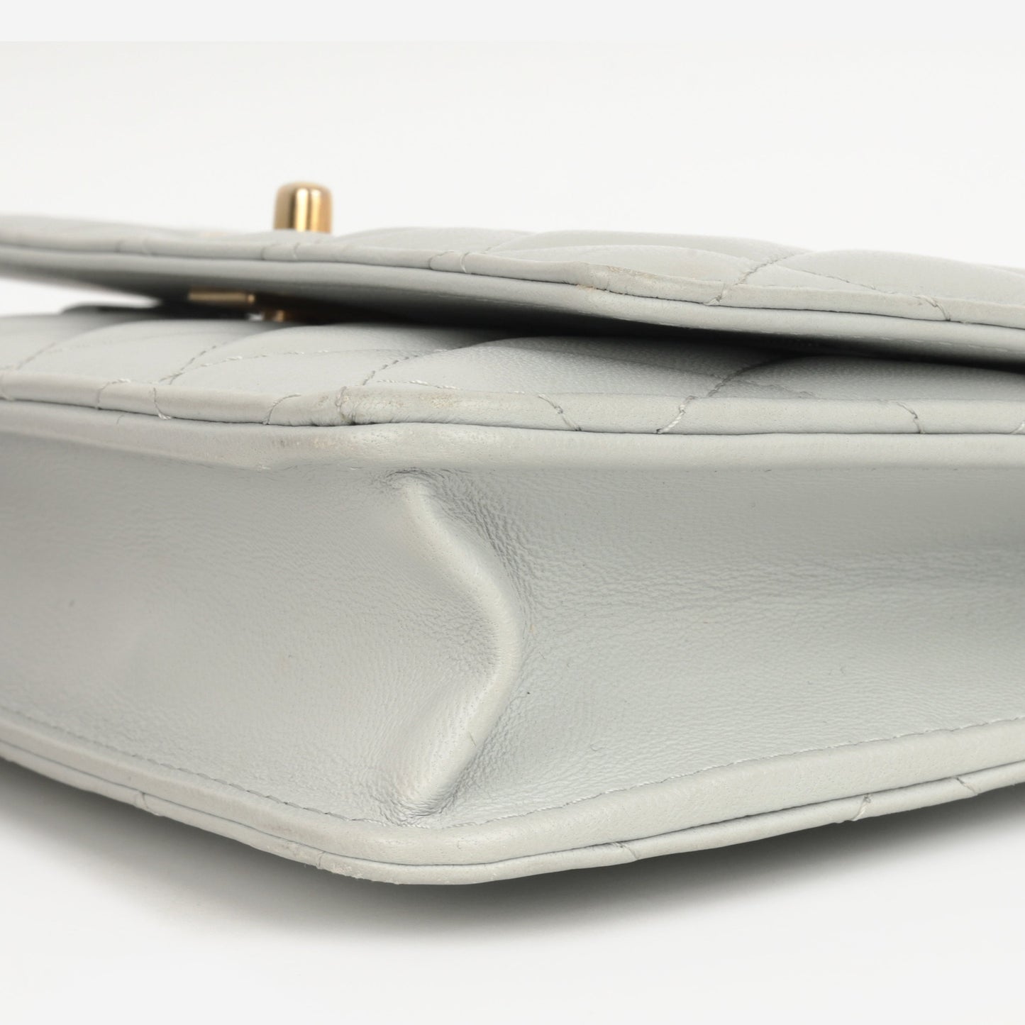 Chanel Chanel Pearl Crush Wallet On Chain - Grey Lambskin | Gold Hardware