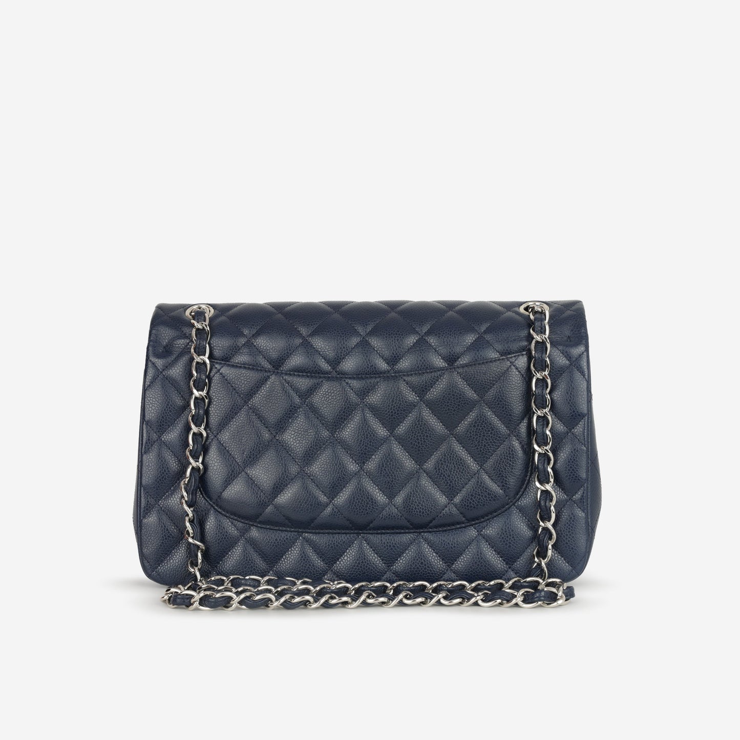 Chanel Classic Jumbo Double Flap - Navy Caviar | Silver Hardware