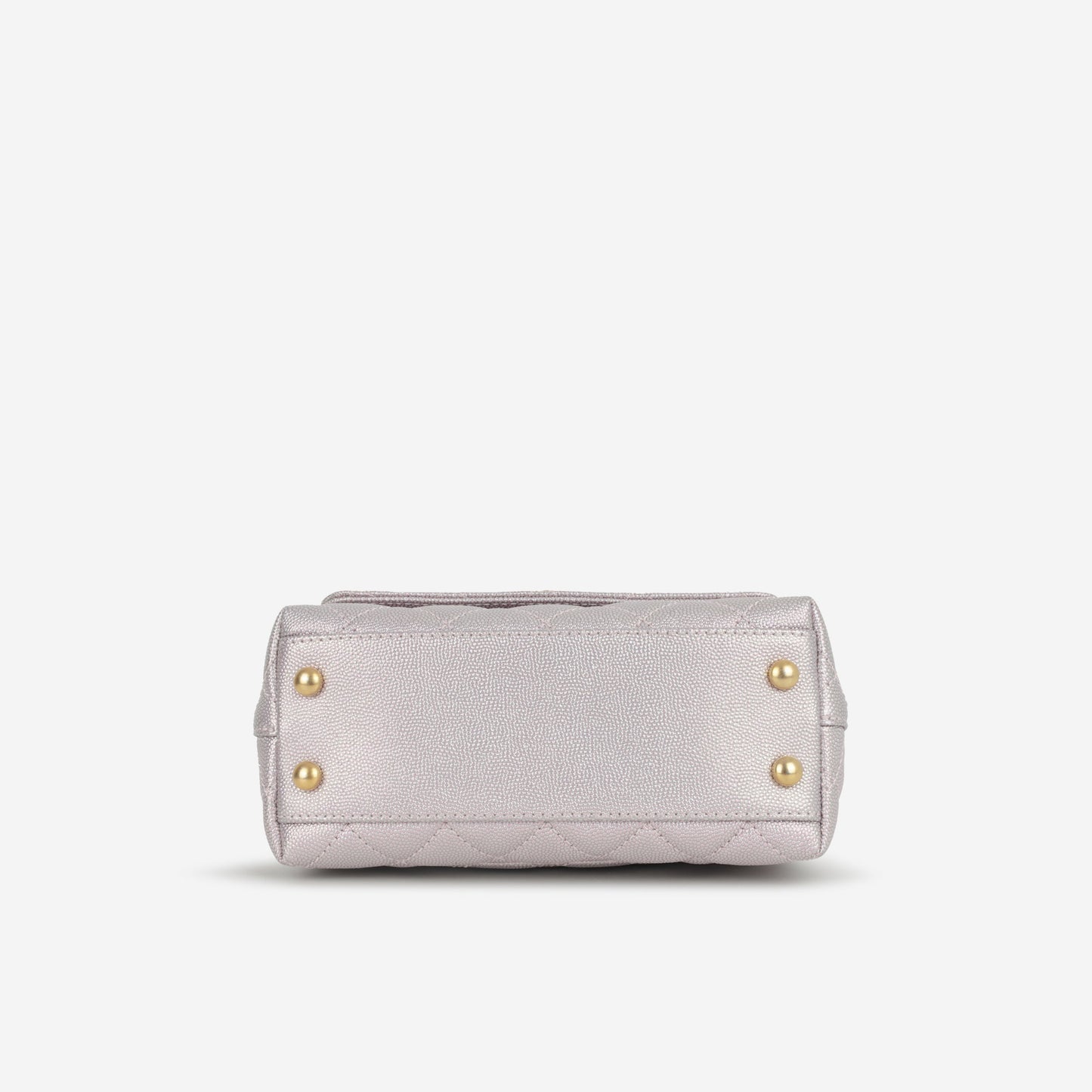 Chanel Mini Coco Handle - Iridescent Lilac Caviar | Aged Gold Hardware