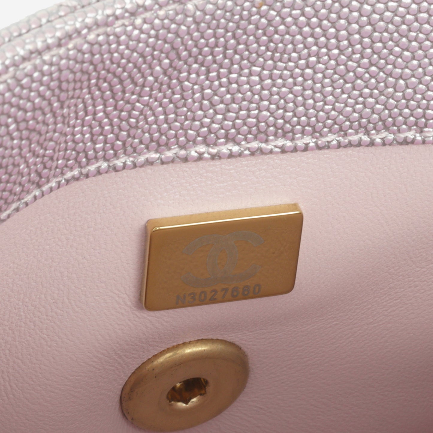 Chanel Mini Coco Handle - Iridescent Lilac Caviar | Aged Gold Hardware