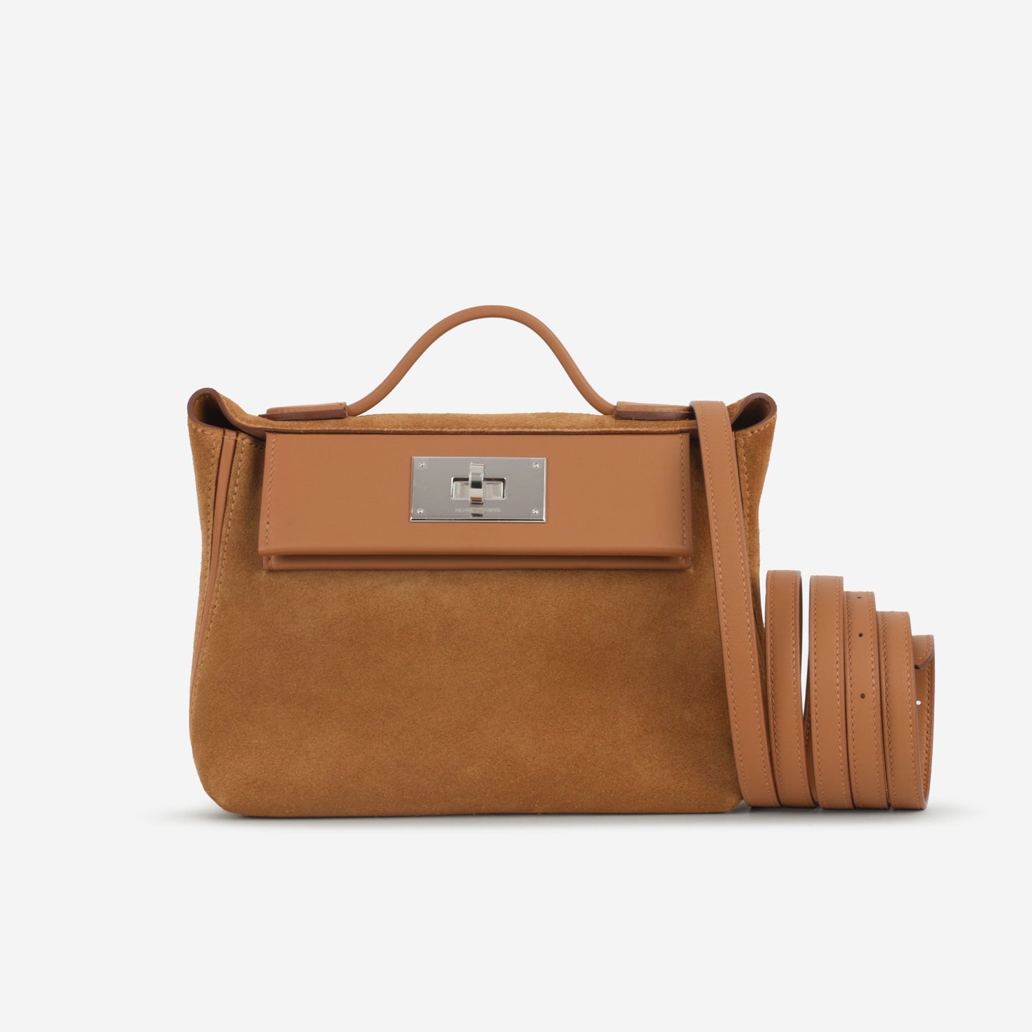 Hermès Mini 24/24 - Gold Grizzly Swift | Palladium Hardware