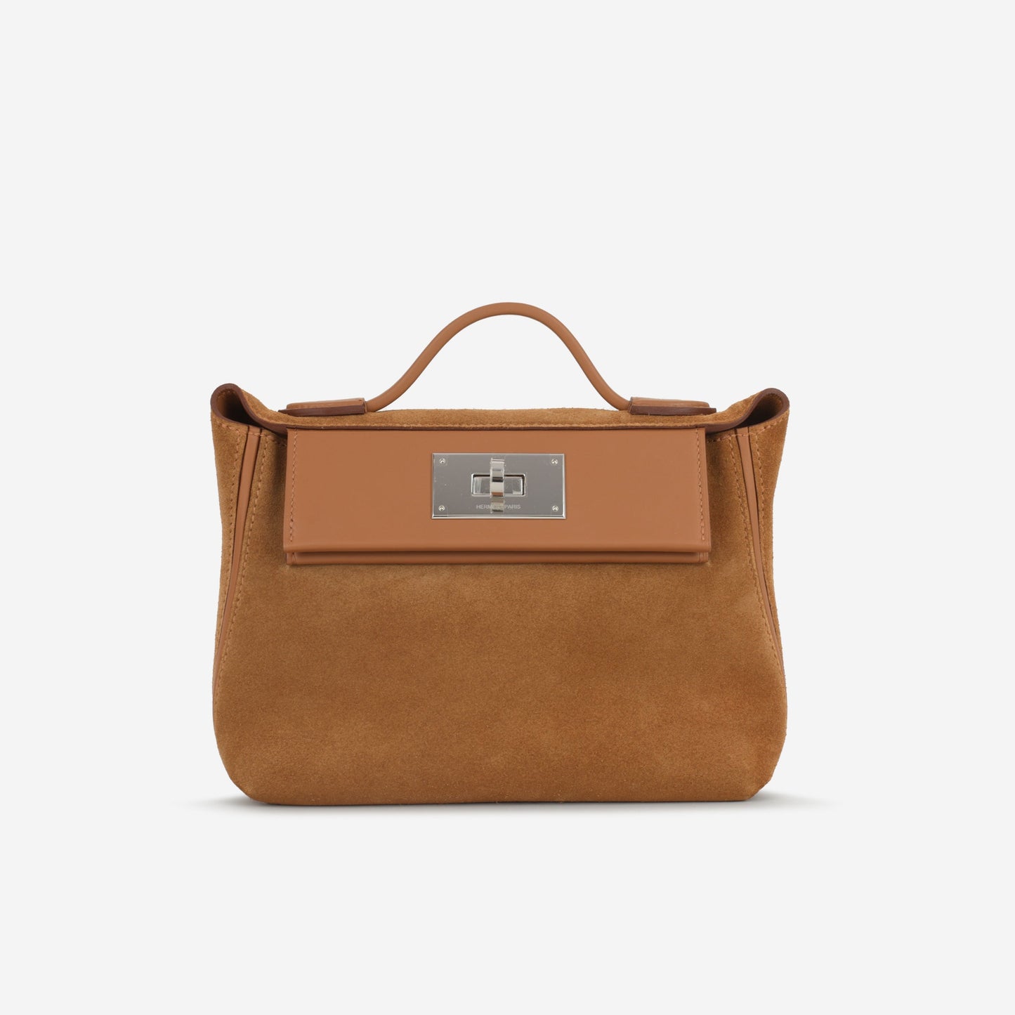 Hermès Mini 24/24 - Gold Grizzly Swift | Palladium Hardware