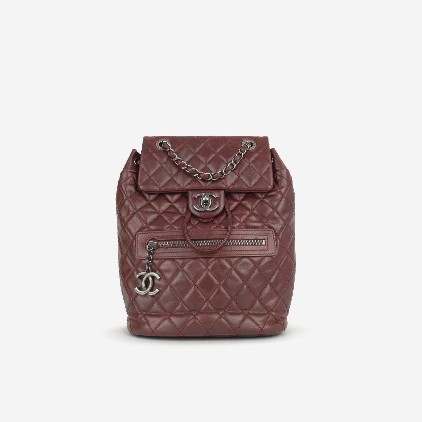 Chanel Mountain Backpack - Burgundy Calfskin | Ruthenium Hardware