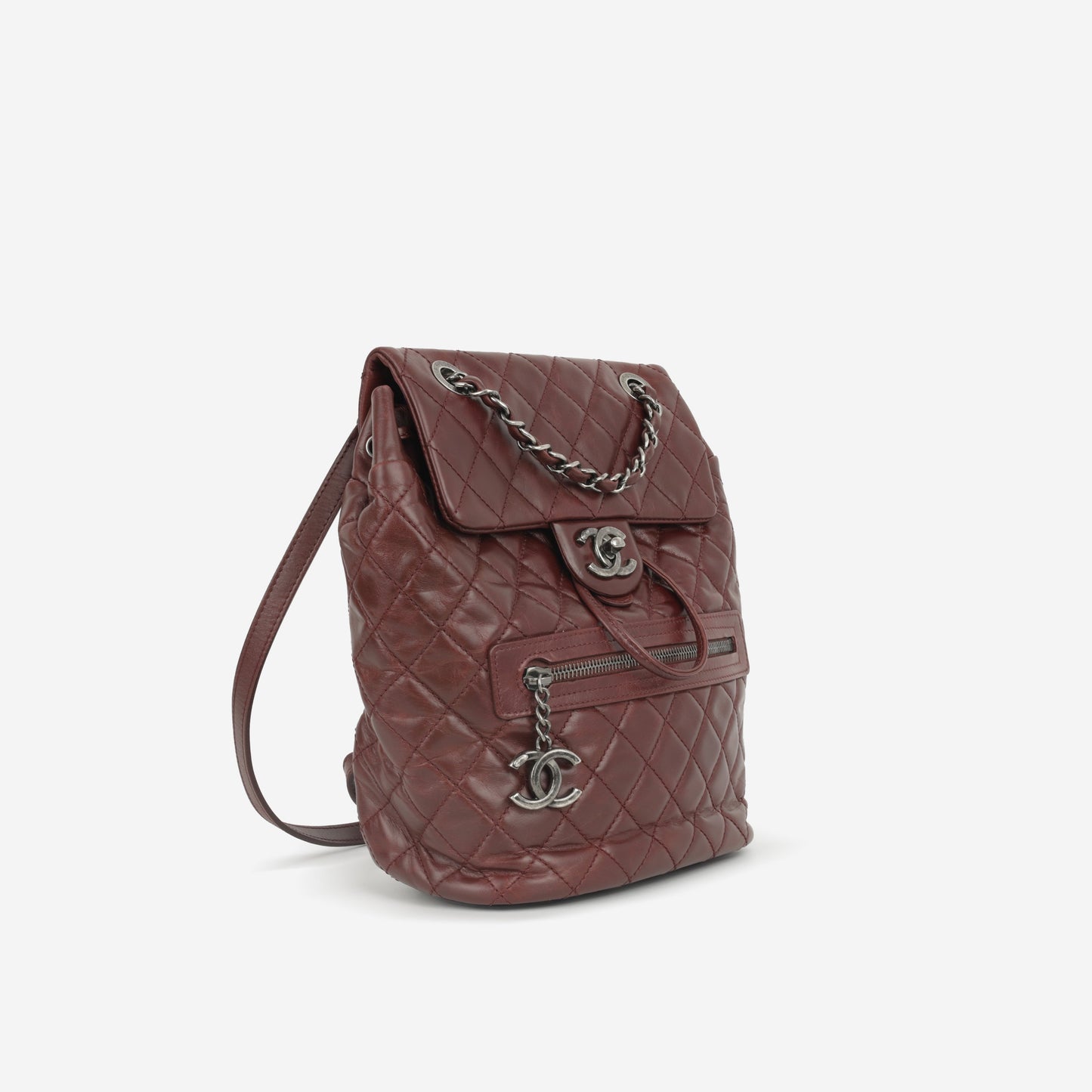 Chanel Mountain Backpack - Burgundy Calfskin | Ruthenium Hardware
