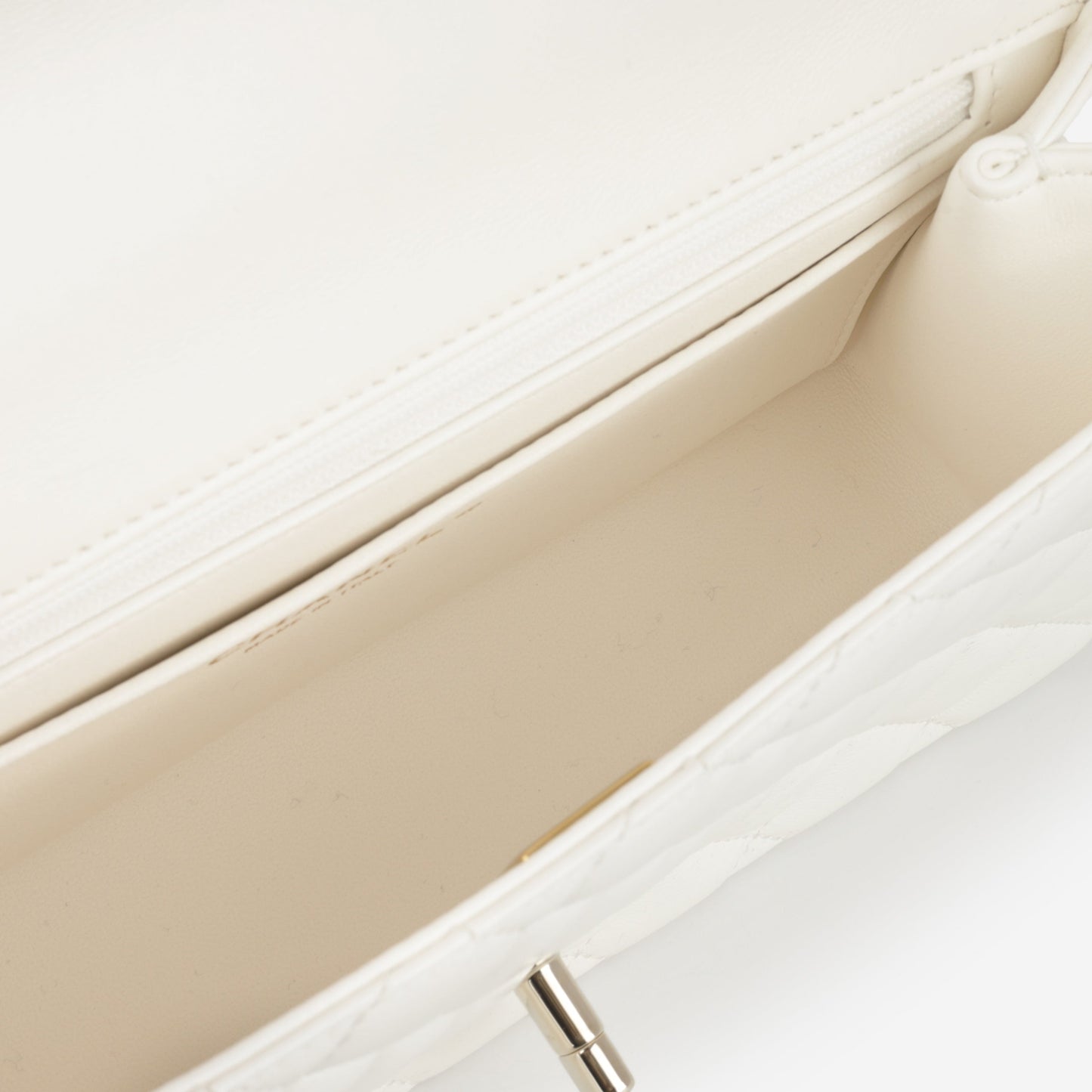 Chanel Mini Top Handle Flap with Strass - Ivory Lambskin | Champagne Gold Hardware