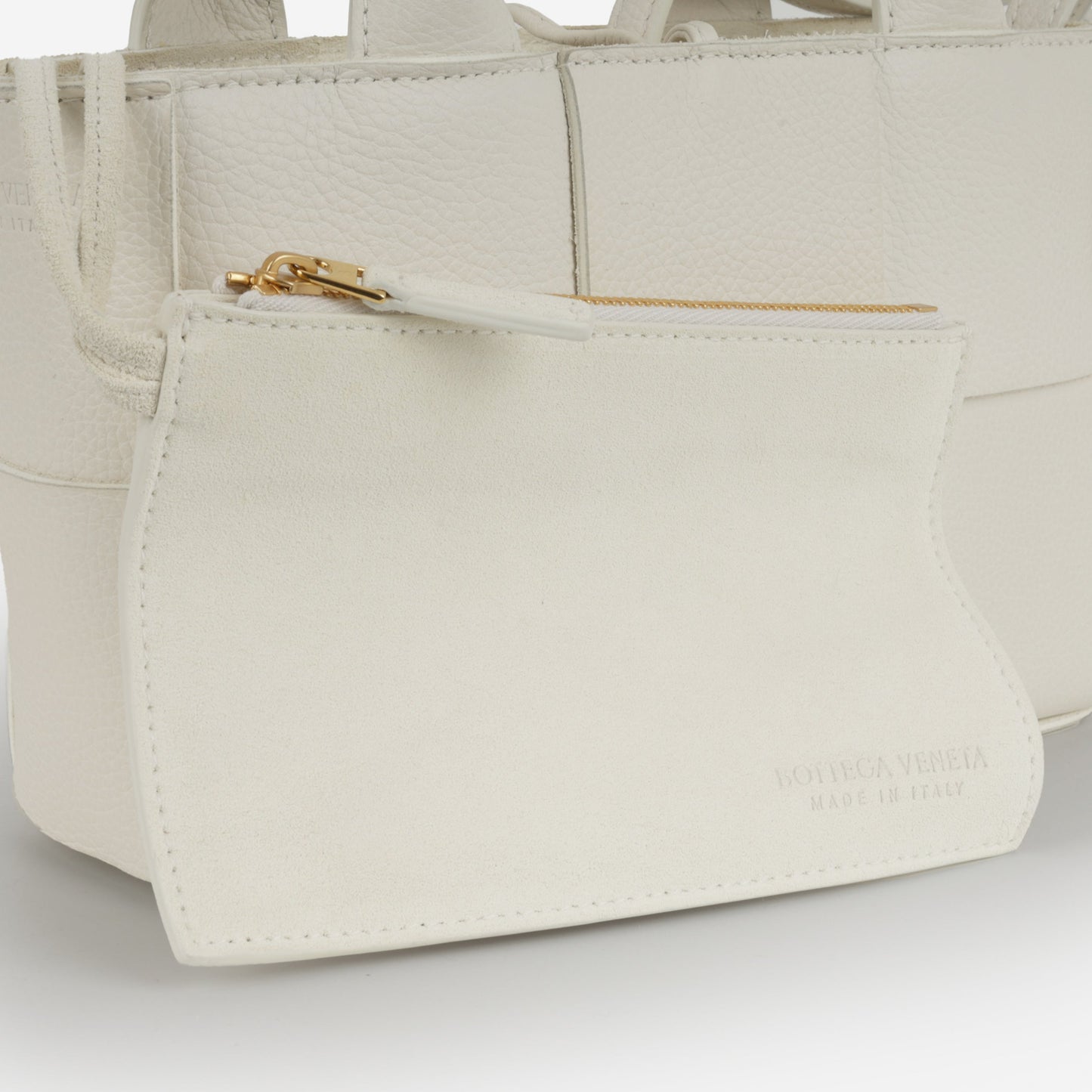 Bottega Veneta Candy Arco Tote - White Intrecciato | Gold Hardware