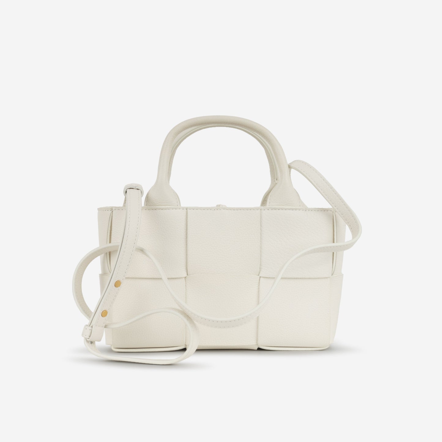 Bottega Veneta Candy Arco Tote - White Intrecciato | Gold Hardware