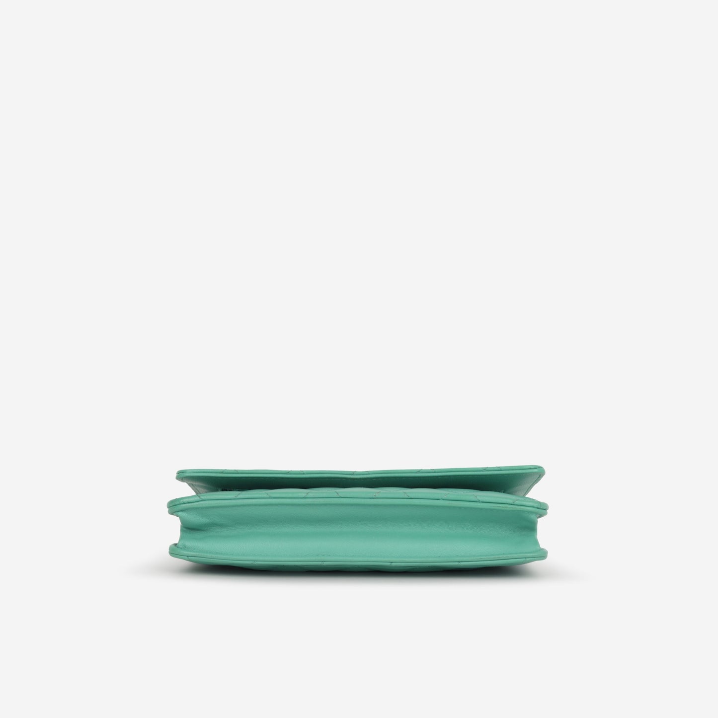 Classic Wallet on Chain - Teal Lambskin | Champagne Gold Hardware