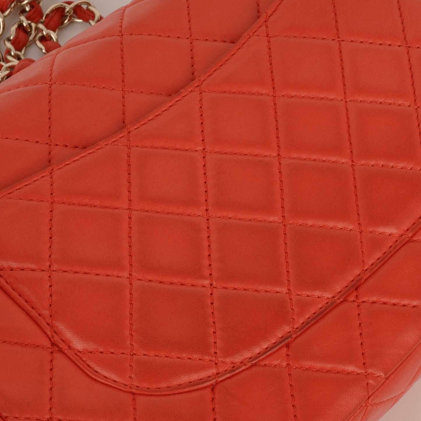 Chanel Classic Jumbo Double Flap - Red Lambskin | Silver Hardware