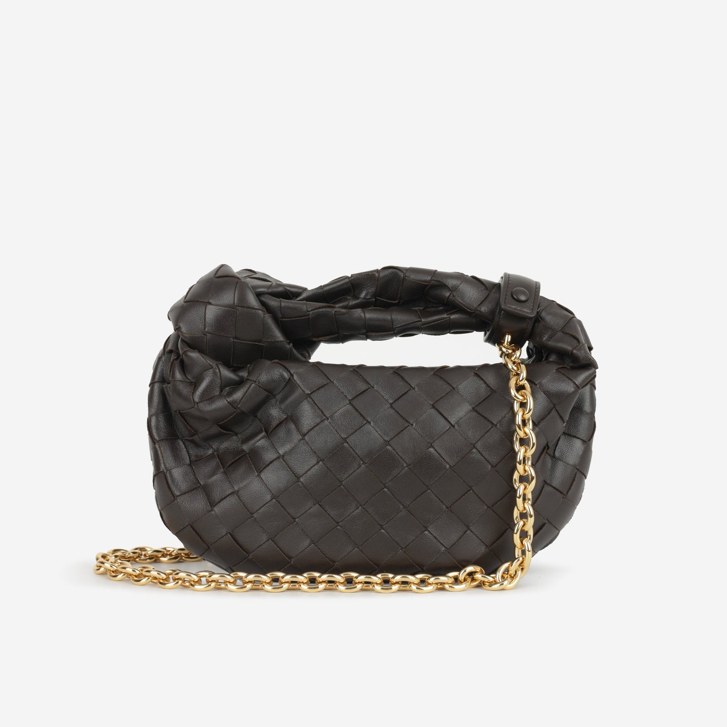 Bottega Veneta Bottega Mini Jodie Shoulder Bag - Fondant Intrecciato | Gold Hardware