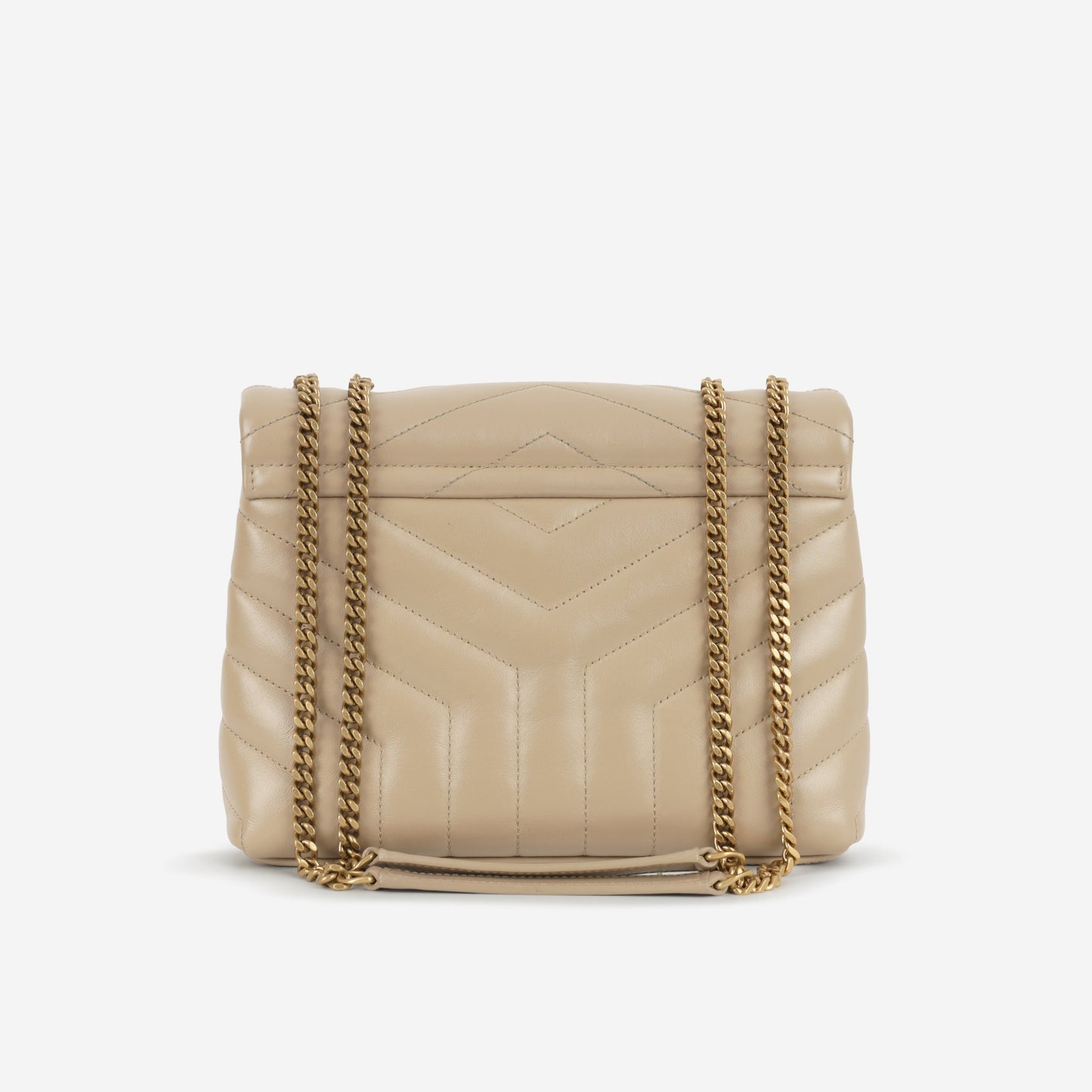 Saint Laurent Small Loulou - Beige Calfskin | Gold Hardware