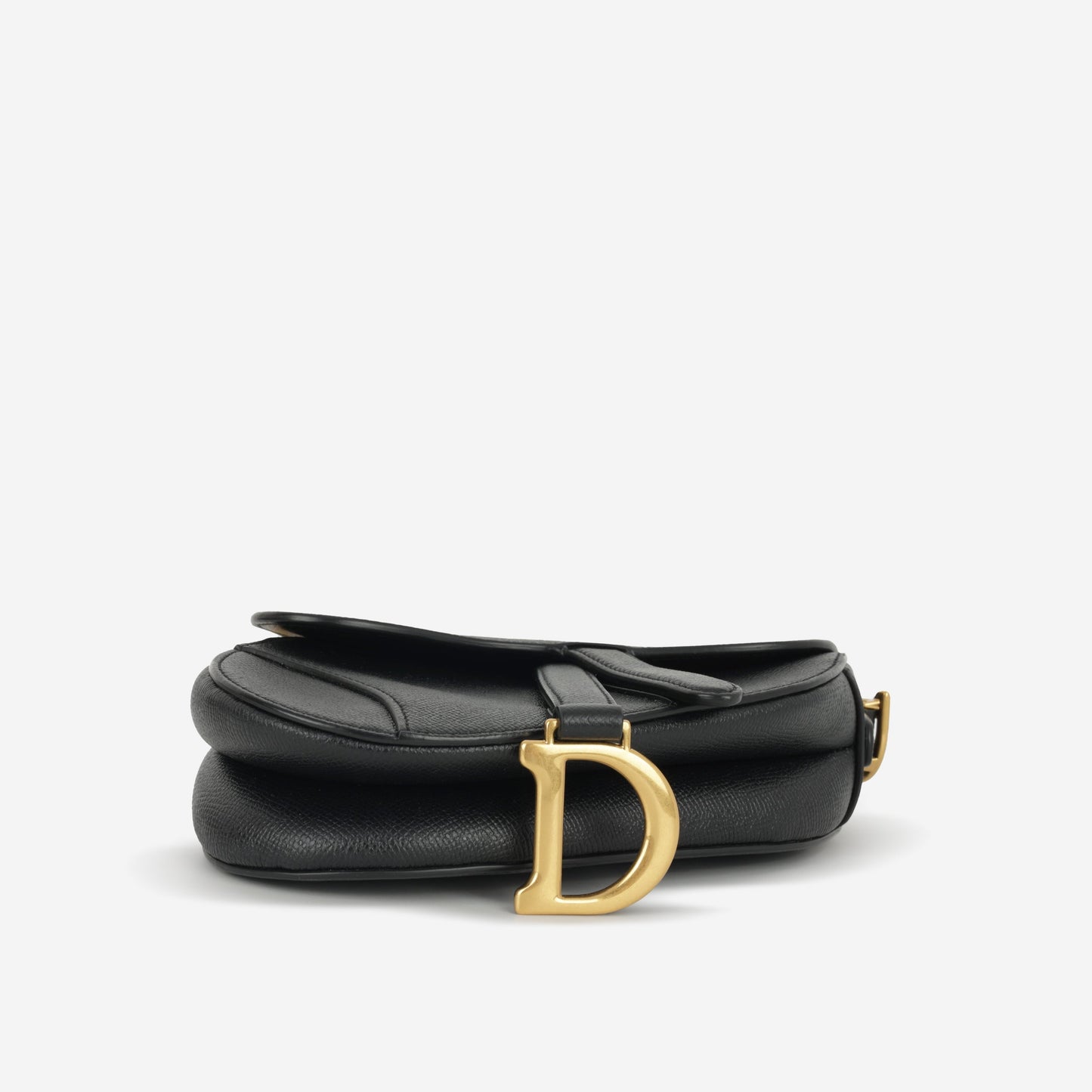Dior Mini Saddle - Black Grained Calfskin | Gold Hardware