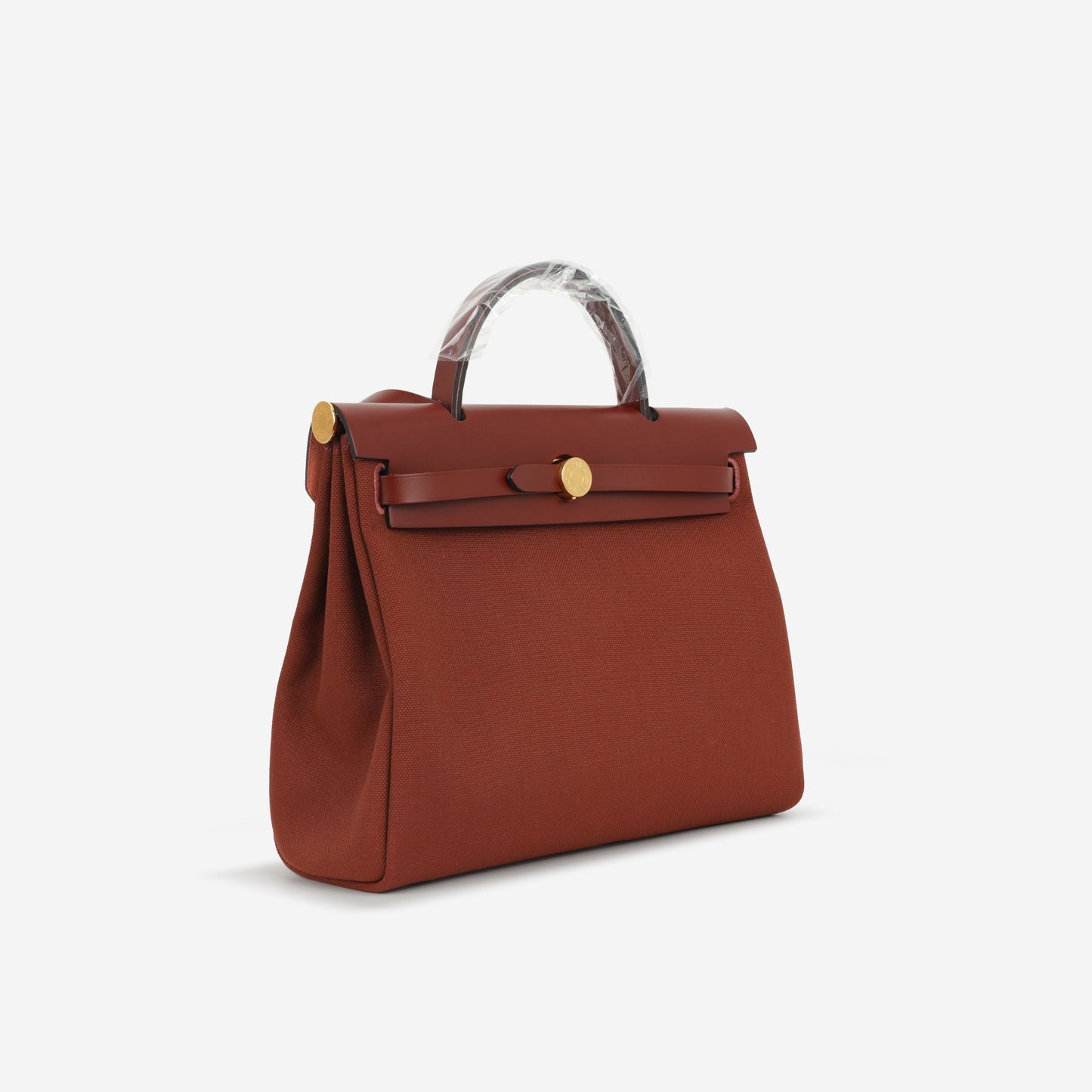 Hermès Herbag 31 - Rouge H Canvas / Hunter | Gold Hardware