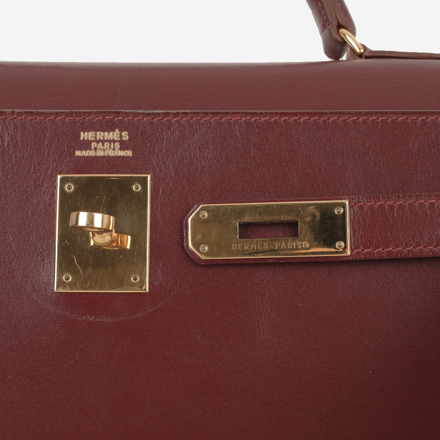 Hermès Vintage Kelly 32 - Rouge H Box Calf | Gold Hardware