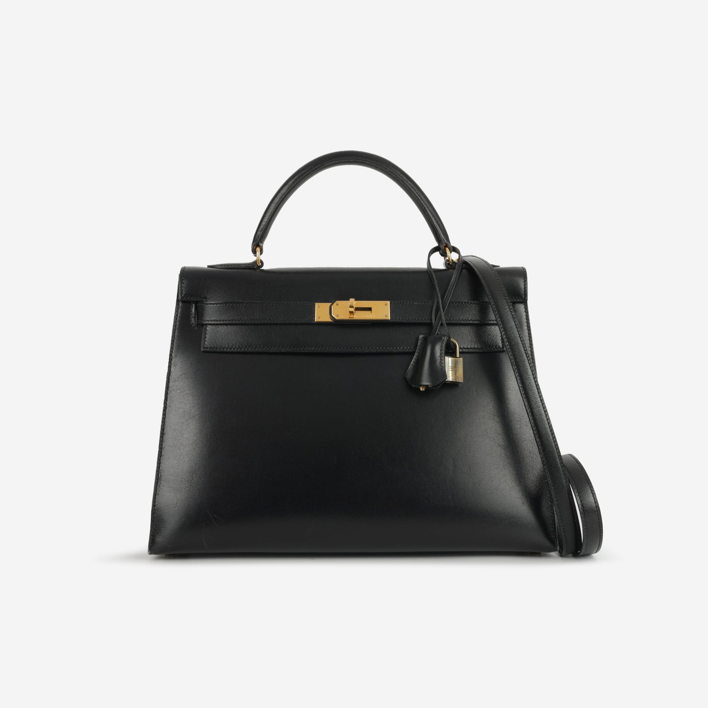 Hermès Vintage Kelly 32 - Black Box Calf | Gold Hardware