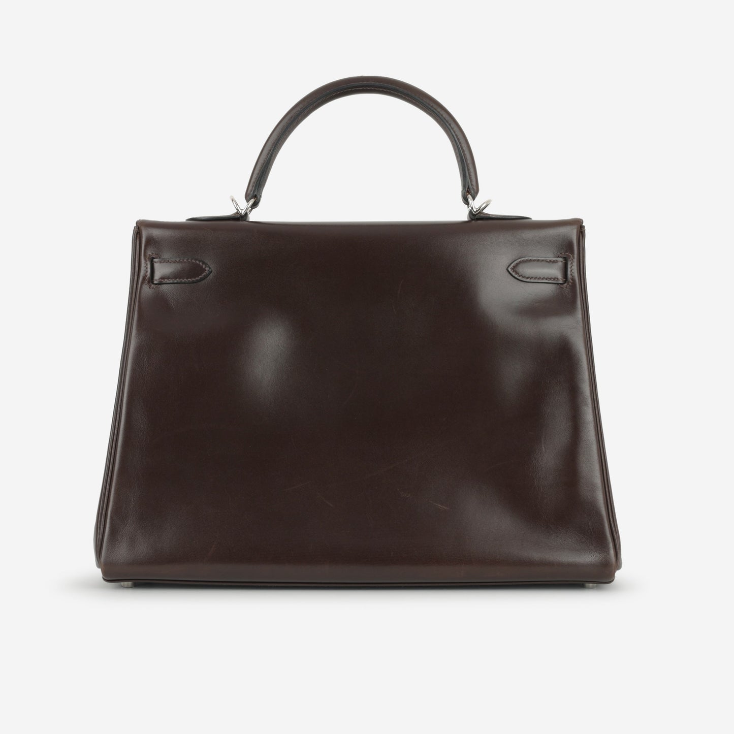 Hermès Kelly 35 - Ebene Box Calf Retourne | Palladium Hardware