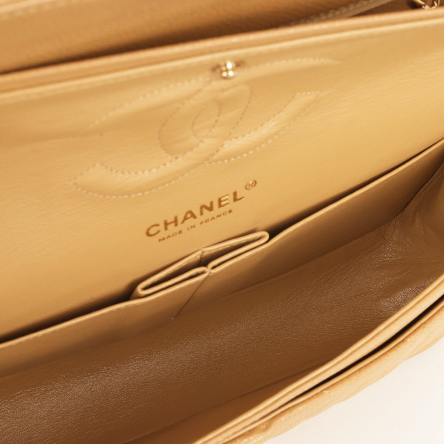 Chanel Vintage Medium Classic Flap - Beige Caviar | Gold Hardware