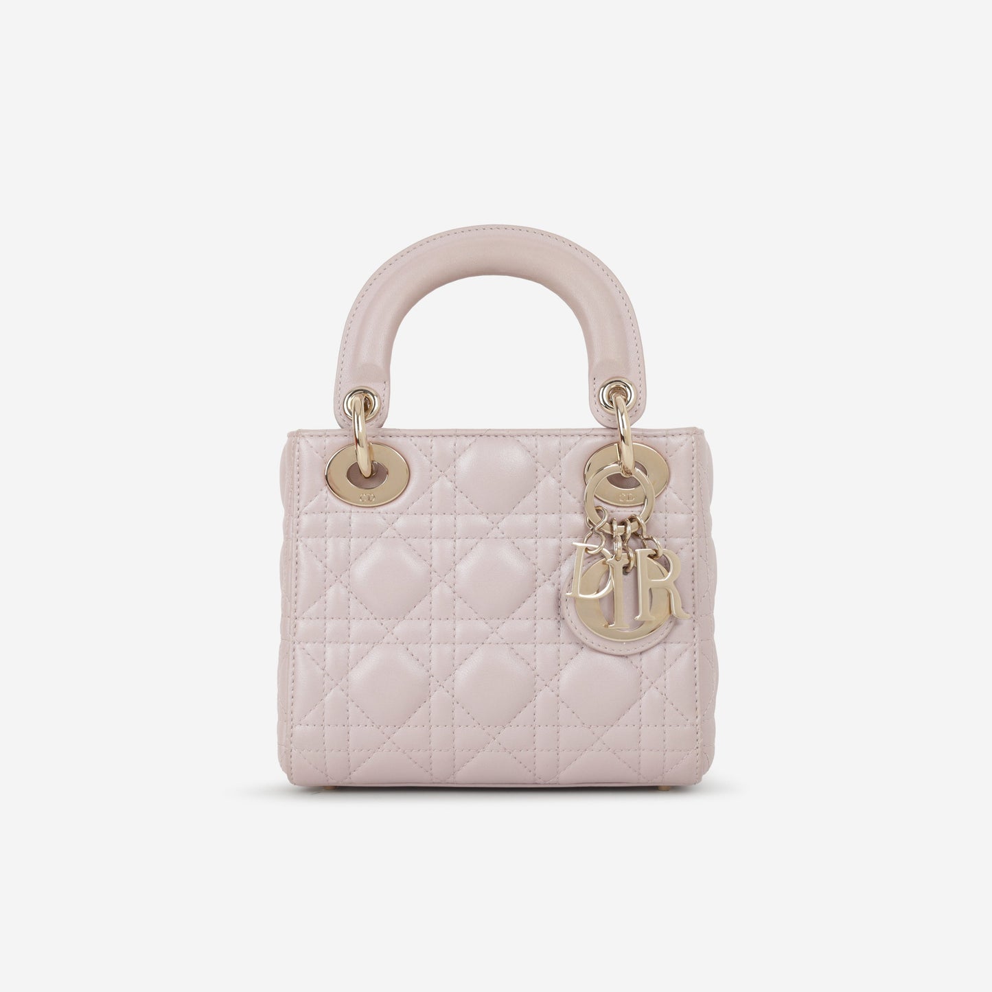 Dior Mini Lady Dior - Pearlescent Pink Lambskin | Champagne Gold Hardware
