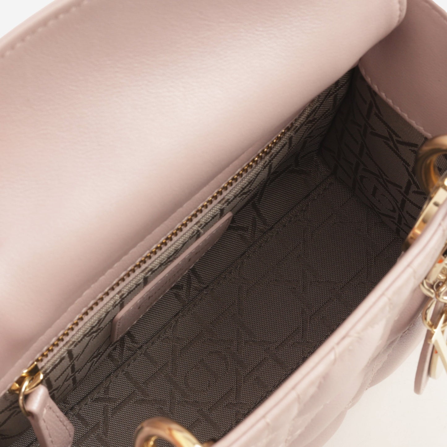 Dior Mini Lady Dior - Pearlescent Pink Lambskin | Champagne Gold Hardware
