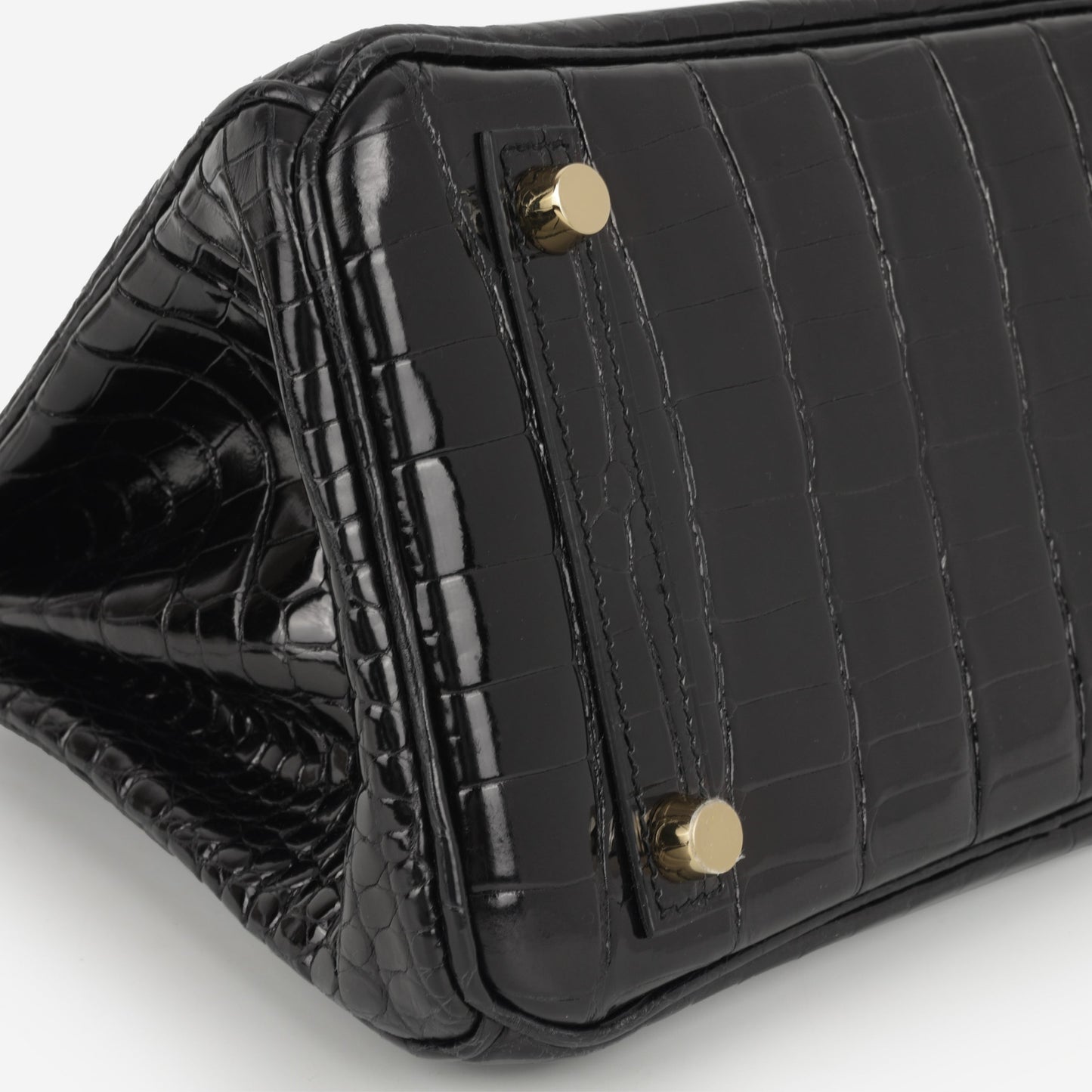 Hermès Birkin 25 - Black Crocodile Porosus | Gold Hardware