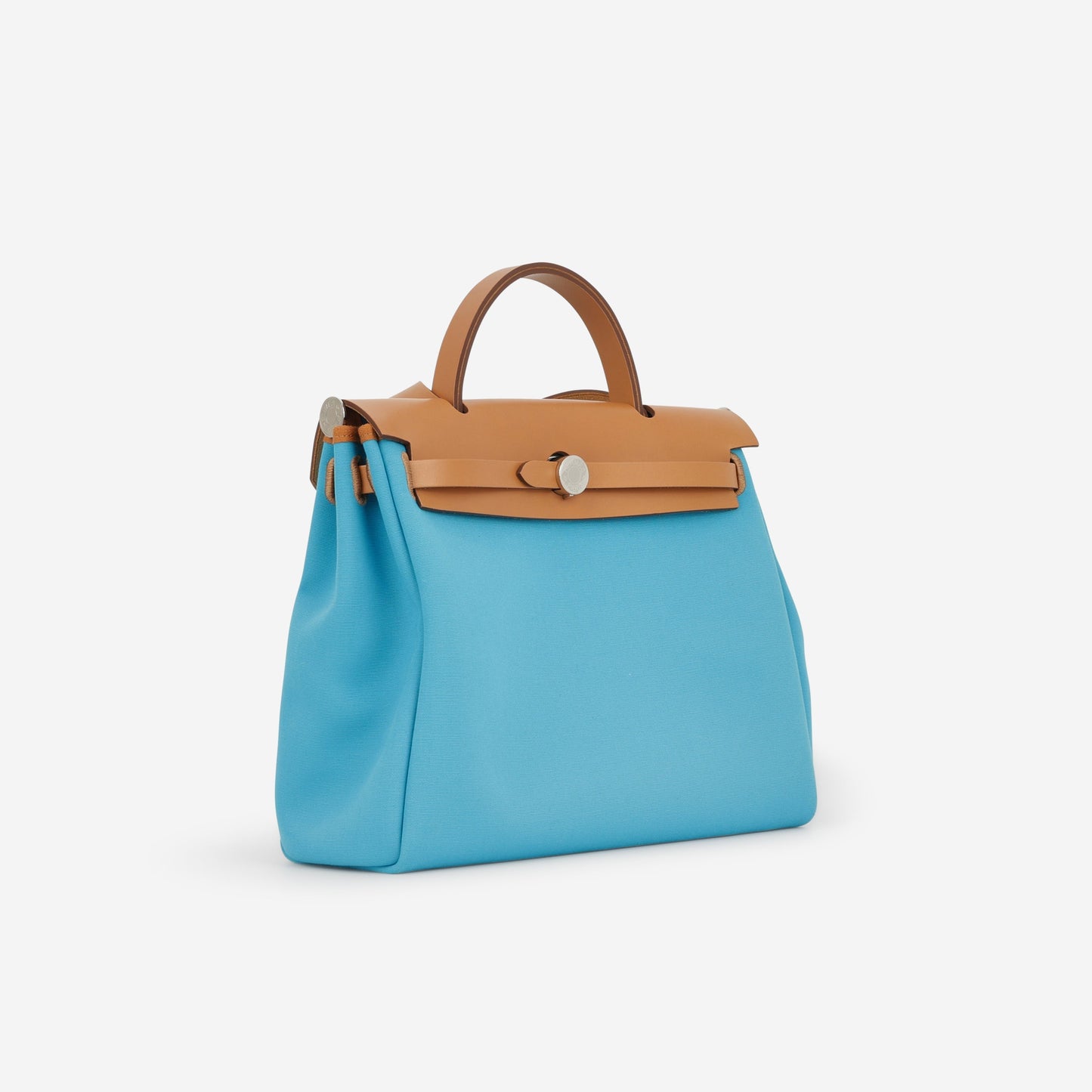 Hermès Herbag 31 - Bleu Aztec / Menthe / Fauve | Palladium Hardware
