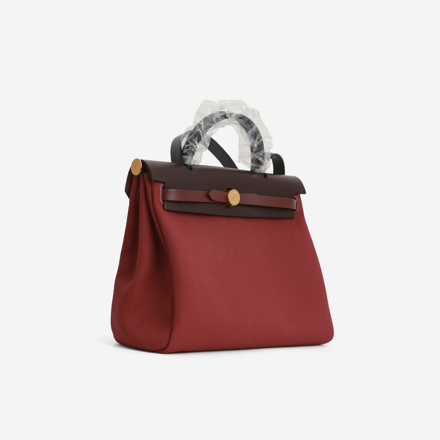 Hermès Herbag 31 - Rouge Grenat Canvas / Rouge Sellier / Rouge H Hunter | Gold Hardware