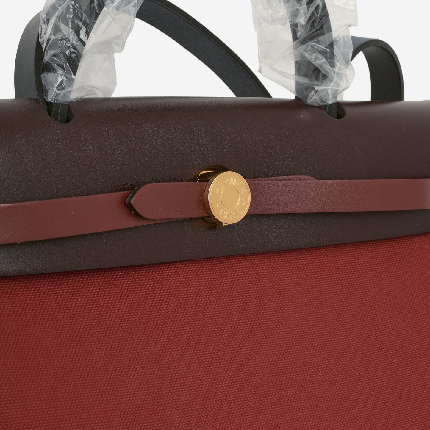 Hermès Herbag 31 - Rouge Grenat Canvas / Rouge Sellier / Rouge H Hunter | Gold Hardware