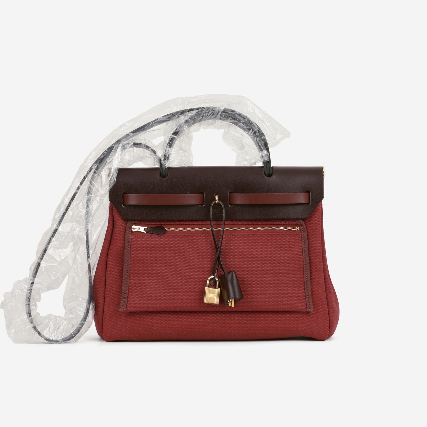 Hermès Herbag 31 - Rouge Grenat Canvas / Rouge Sellier / Rouge H Hunter | Gold Hardware