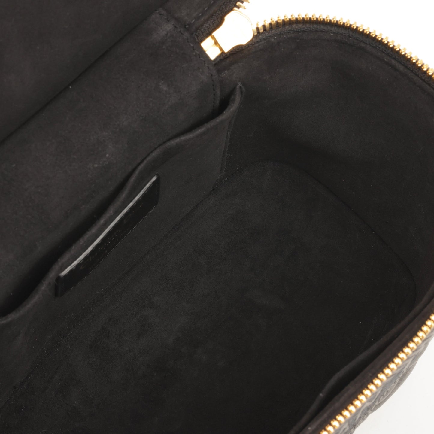 Dior Small DiorTravel Vanity Case with Strap - Black Lambskin / Embroidery | Gold Hardware
