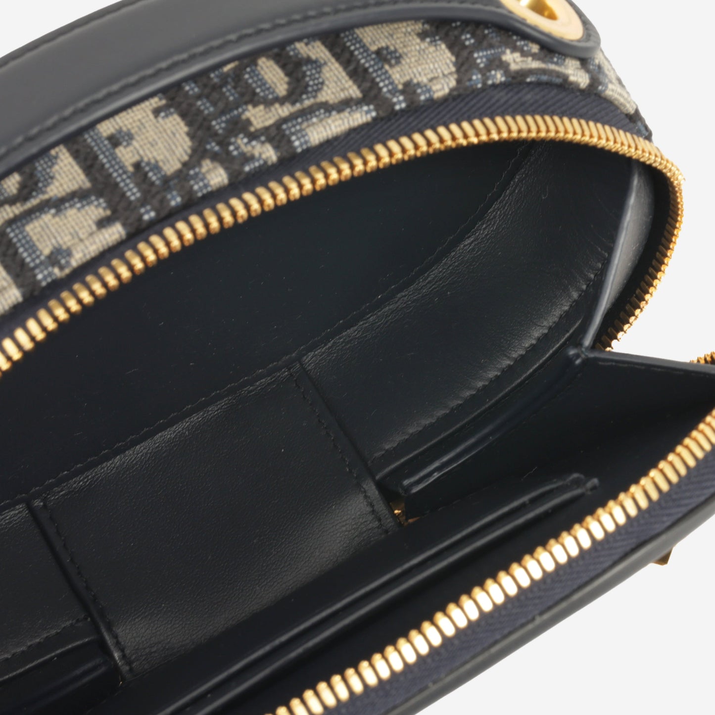 Dior CD Signature Oval Camera Bag - Navy Oblique | Gold Hardware