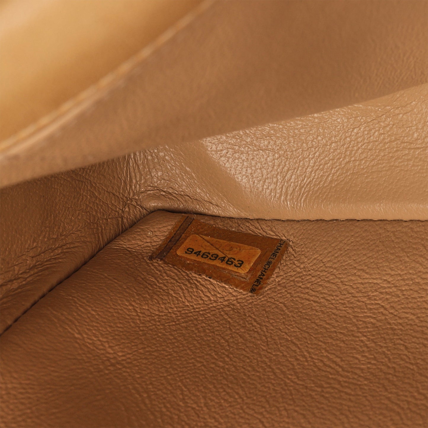 Chanel East West Chocolate Bar - Beige Lambskin | Gold Hardware