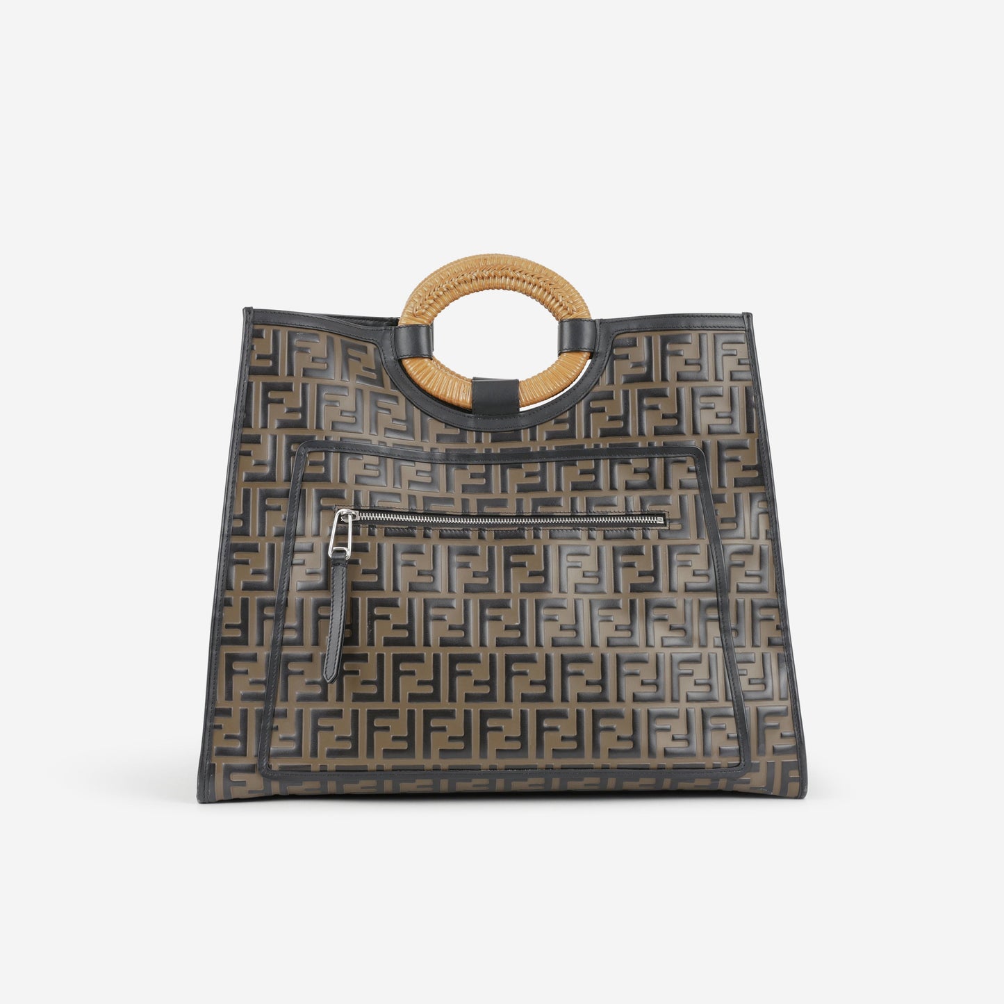 Fendi Runaway Shopper Tote - FF Zucca Calfskin | Silver Hardware