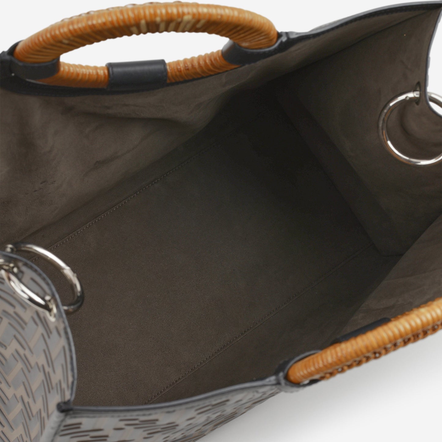 Fendi Runaway Shopper Tote - FF Zucca Calfskin | Silver Hardware