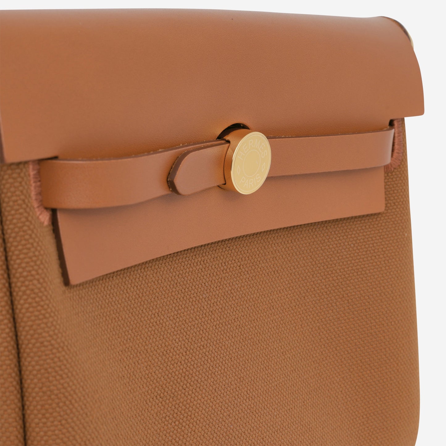 Hermès Mini Herbag 20 - Gold Toile / Hunter | Gold Hardware