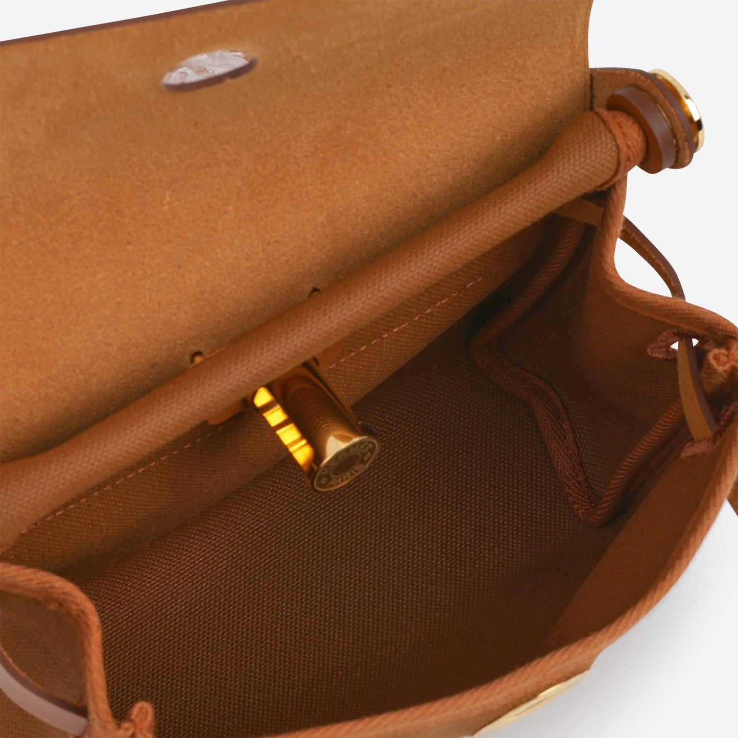 Hermès Mini Herbag 20 - Gold Toile / Hunter | Gold Hardware