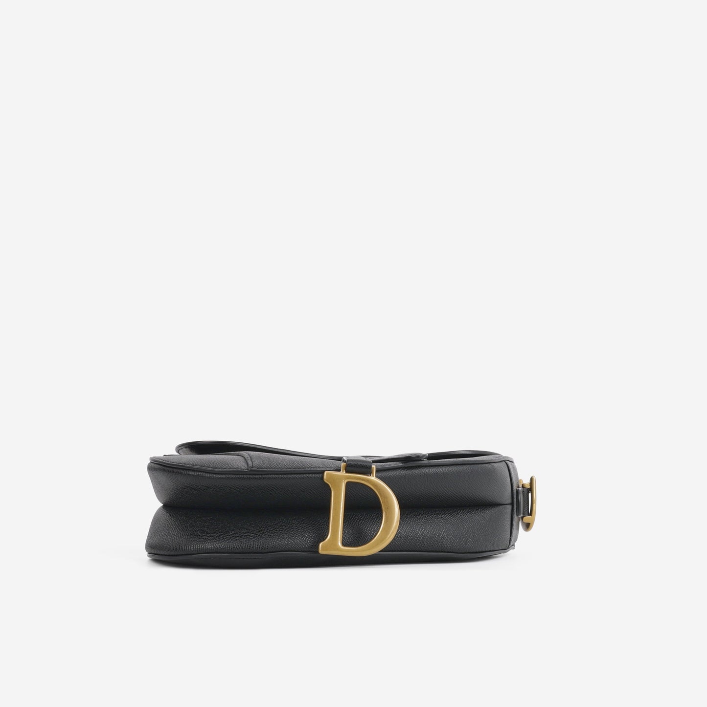 Dior Medium Saddle - Black Grained Calfskin | Gold Hardware