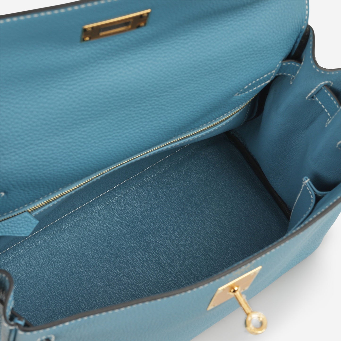 Hermès Kelly 28 - Bleu Jean Togo | Gold Hardware
