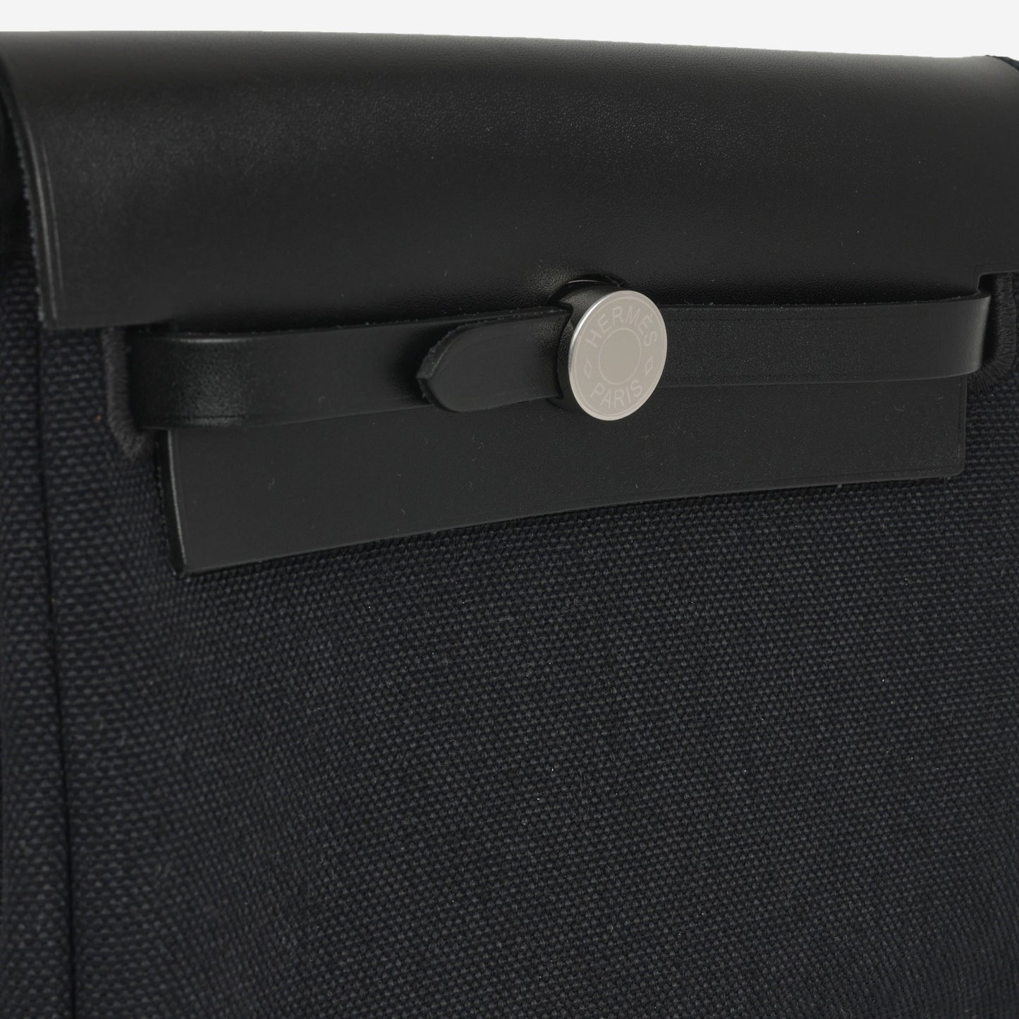 Hermès Mini Herbag 20 - Black Toile / Hunter | Palladium Hardware